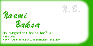 noemi baksa business card